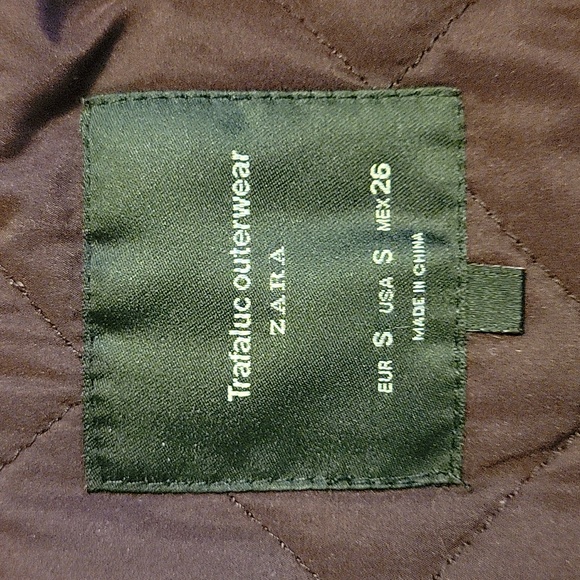 ZARA TRF Outerwear Sateen Bomber Jacket, S, Burgundy, VGUC - Picture 9 of 11